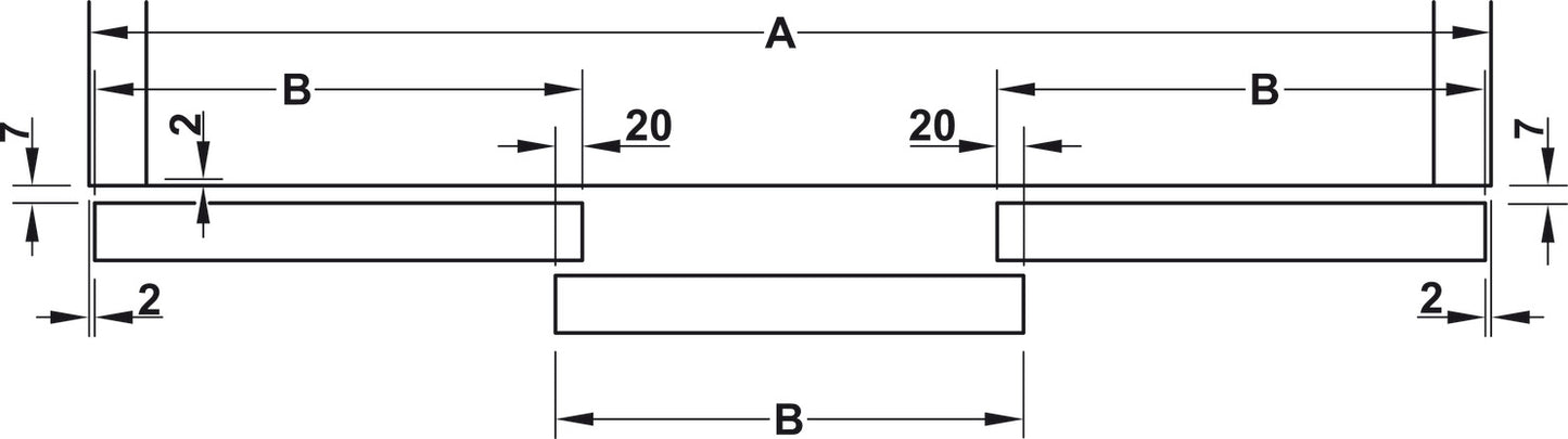 Hafele HAWA Combino 35 H VF Sliding Door Hardware, Two Door Set
