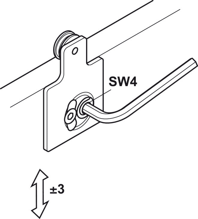 Hafele HAWA Combino 20 H IF Sliding Door Hardware, Two Door Set