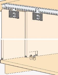 Hafele HAWA Combino 35 H IF Sliding Door Hardware, Two Door Set