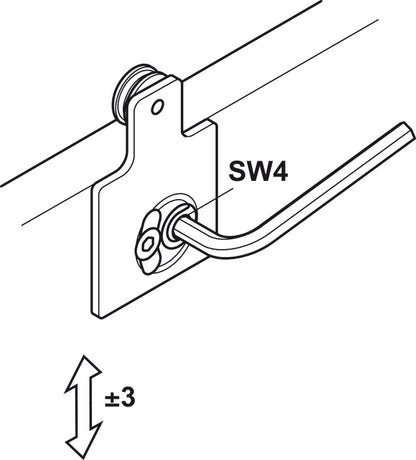 Hafele HAWA Combino 35 H IF Sliding Door Hardware, Three Door set