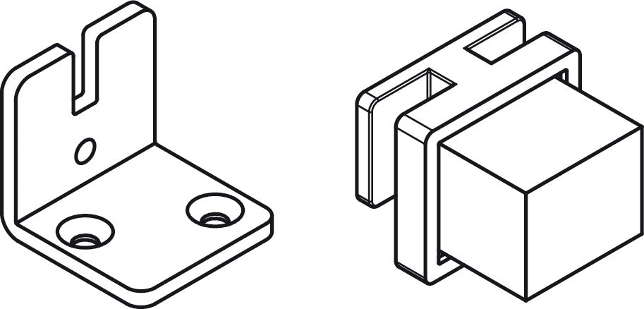 Hafele Inslide Soft Stop, for Hawa Clipo 36 H IF, for two door application
