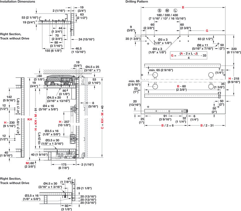 Hafele Coplanar Door, Hawa Frontino 40 Sliding Door Hardware Set, for Wardrobes for Two Doors 1200-1799 mm