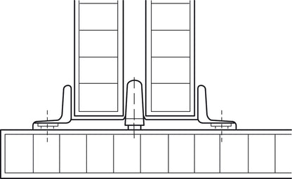 Hafele Double Guide, for Screw Mounting, three piece set