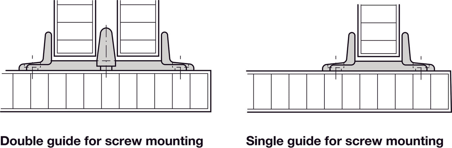 Hafele Hangar 14 IF Sliding Door Hardware Set, for door weight up to 20 kg (44 lbs.)