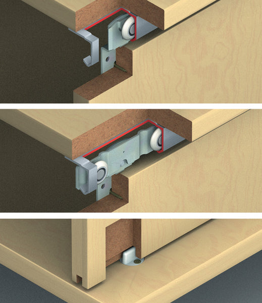 Hafele Hangar 28 IF Sliding Door Hardware Set, for door weight up to 30 (66 lbs.)