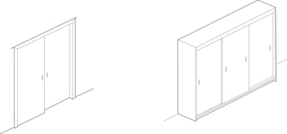 Hafele Double Wheel Running Gear, for Hangar Infront, for door weight up to 62 lbs