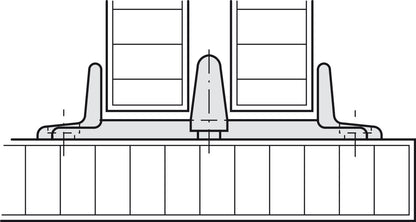 Hafele Double Wheel Running Gear, for Hangar Infront, for door weight up to 62 lbs