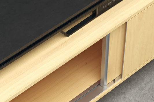 Hafele Slido F-Flush52 20A Sliding Door Hardware, Two Door Set, Silver Colored Anodized, for Door Width 450 mm