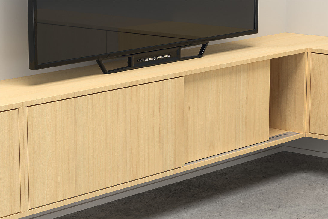 Hafele Slido F-Flush52 20A Sliding Door Hardware, Two Door Set, Black Anodized, for Door Width 450 mm