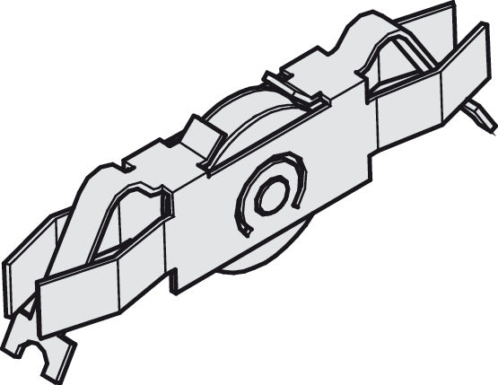 Hafele Slido F-Line14 25A Running Gear, for Sliding In and Tightening