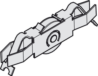 Hafele Slido F-Line14 25A Running Gear, for Sliding In and Tightening