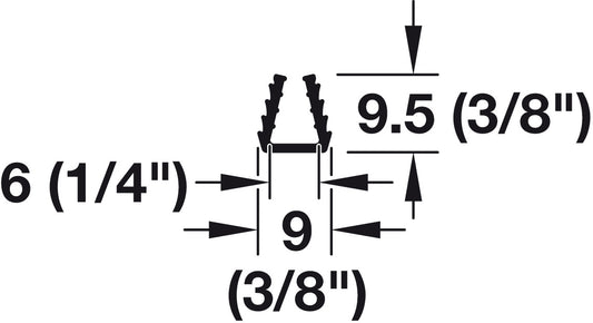 Hafele Clip-on Profile, for Slido Design IF, 2500 mm Length