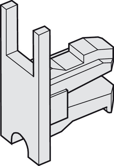 Hafele Plastic End Cap, with Glass Groove, for Slido F-Line14 25A