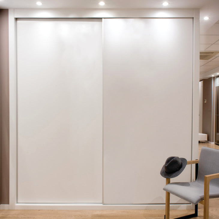 Hafele Aluminum S 80 Sliding Door Kit, for a 3/4" Door, Bright Finish