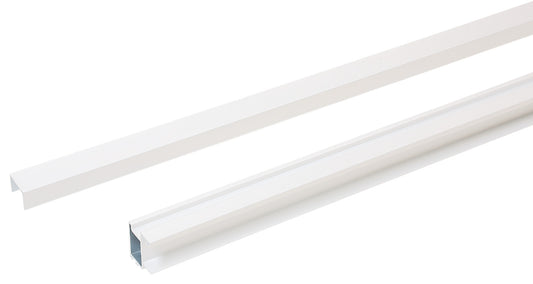 Hafele Aluminum S 80 Sliding Door kit, for a 3/4" Door, White Finish