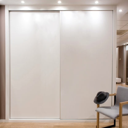 Hafele Aluminum S 80 Sliding Door kit, for a 3/4" Door, White Finish