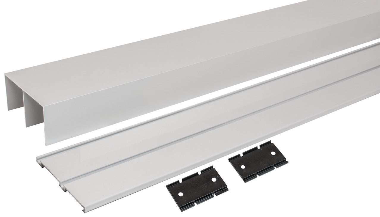 Hafele Aluminum Anodized Bright Track Set, for S 80 Sliding Door, 2000 mm Length