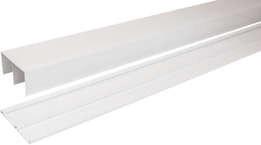 Hafele Aluminum Power-Coated White Track Set, for S 80 Sliding Door, 2000 mm Length