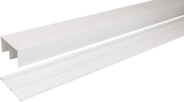 Hafele Aluminum Power-Coated White Track Set, for S 80 Sliding Door, 2000 mm Length