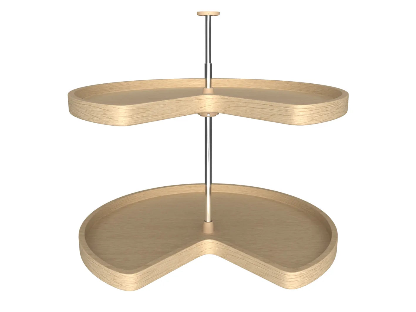 Rev-A-Shelf Banded Wood Kidney-Shaped Lazy Susan 2-Shelf Set