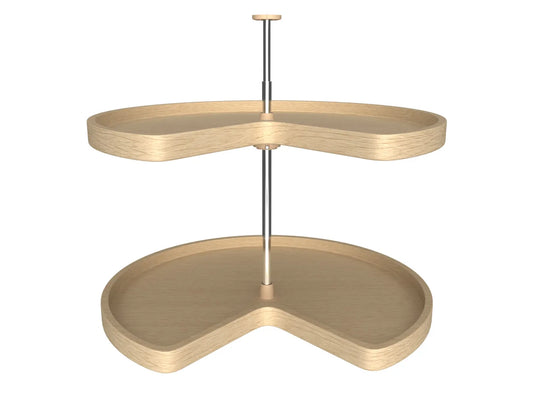 Rev-A-Shelf Banded Wood Kidney-Shaped Lazy Susan 2-Shelf Set