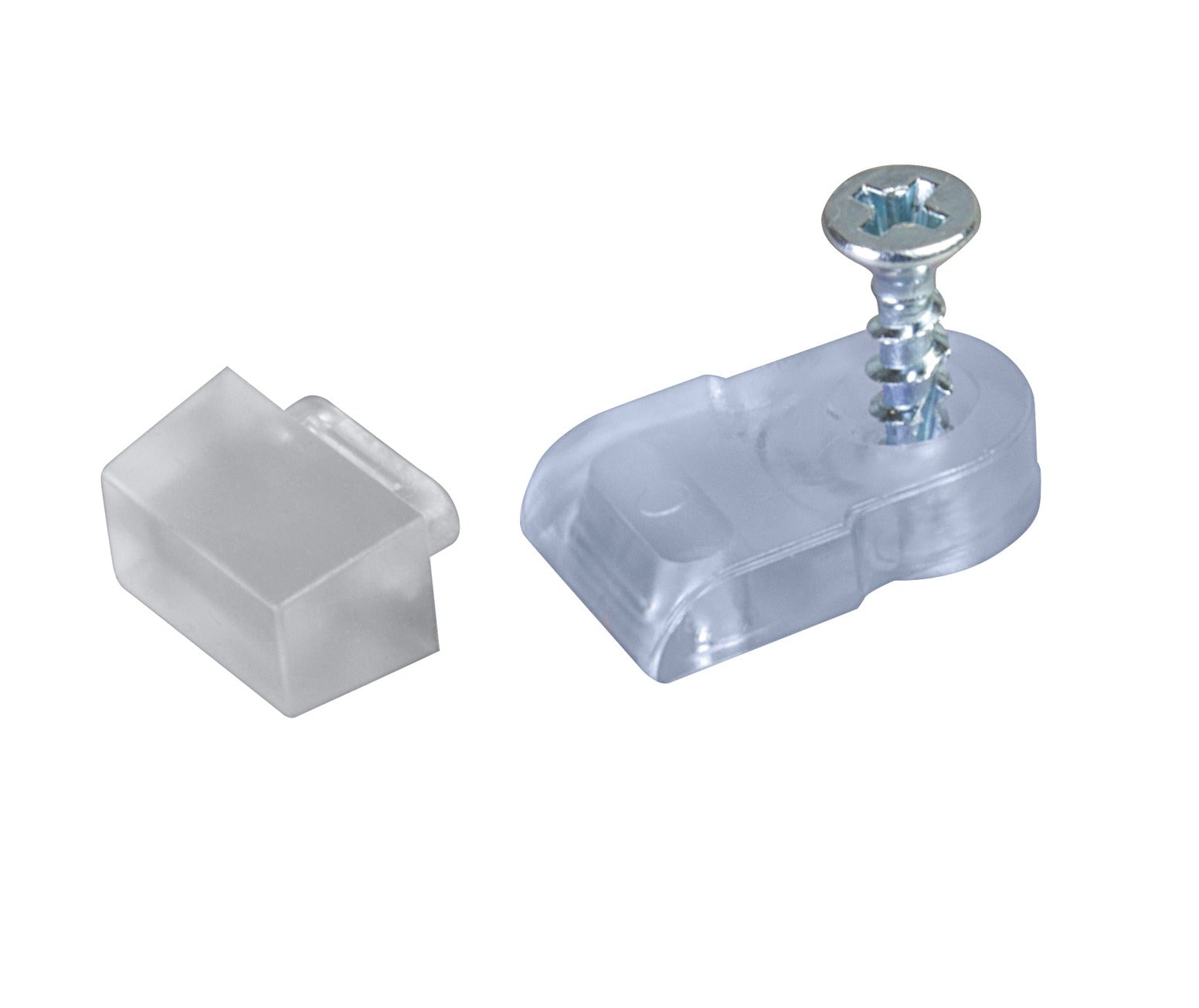 Clear Plastic Glass Retainer Clip - Pro Cabinet Supply
