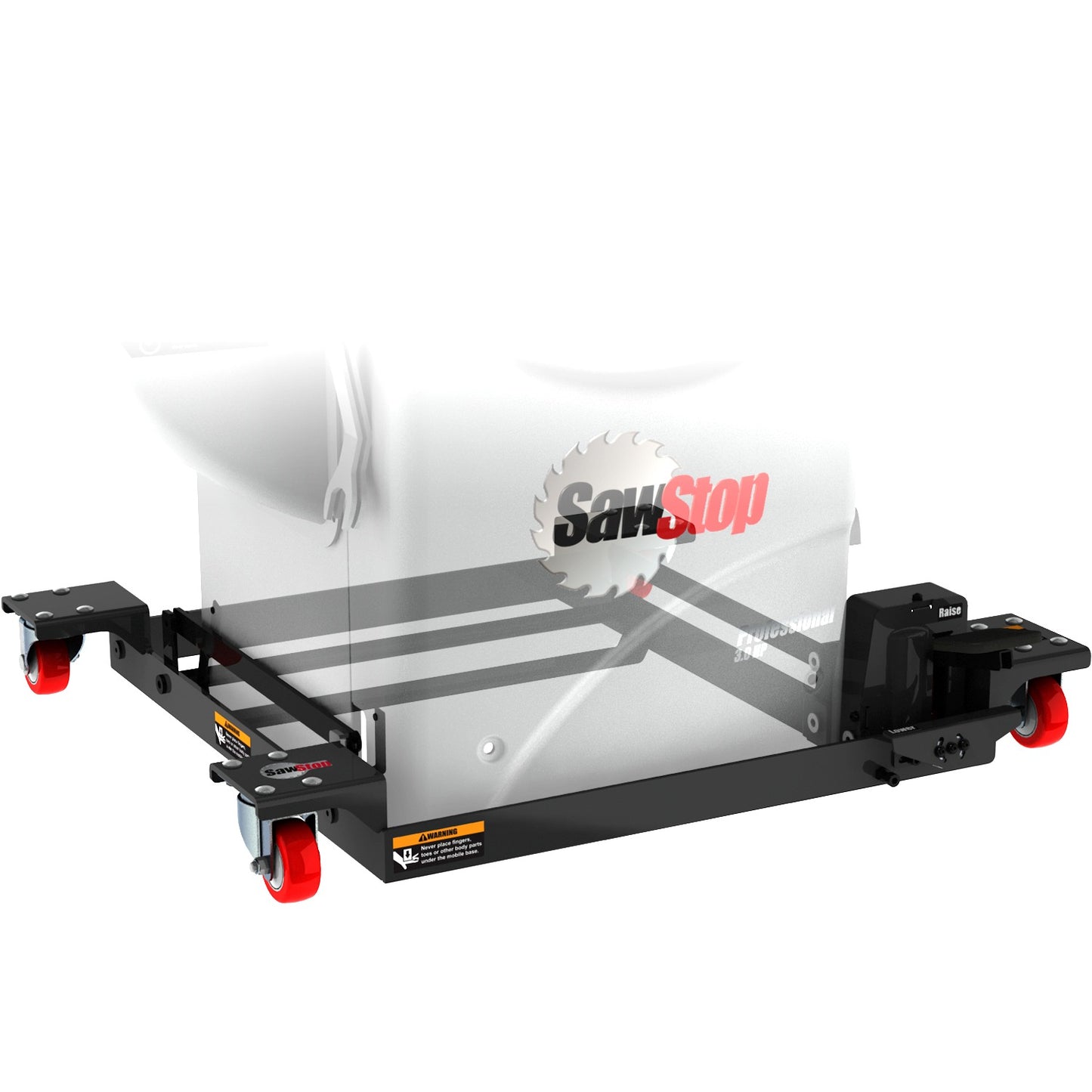 Sawstop Industrial Cabinet Saw Mobile Base with PCS Conversion Kit