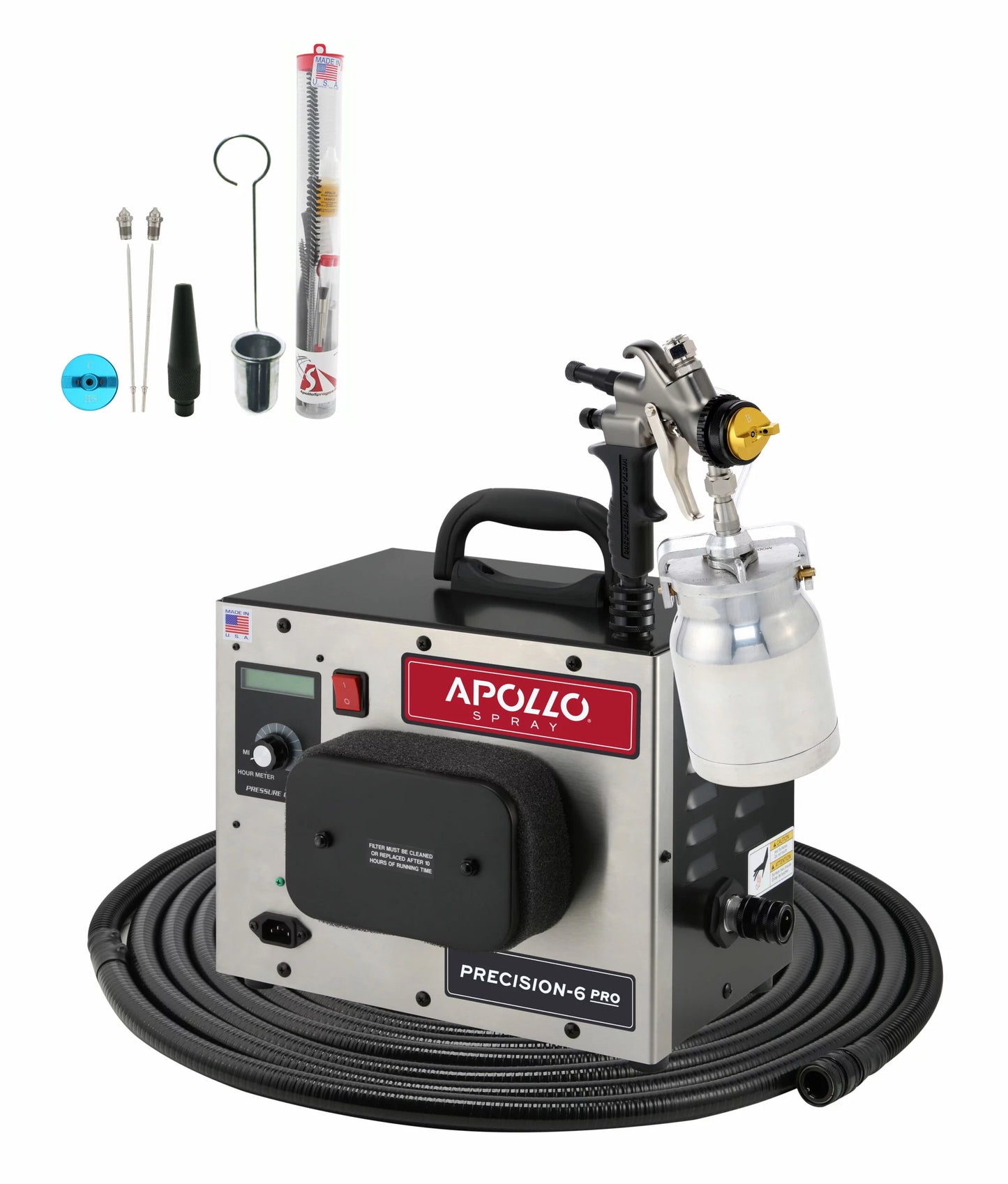 Apollo Sprayers Precision-6 Pro PLUS Turbine System with Nozzle Set, 6-Stage Motor and Precision PSI Dial and PowerPause™