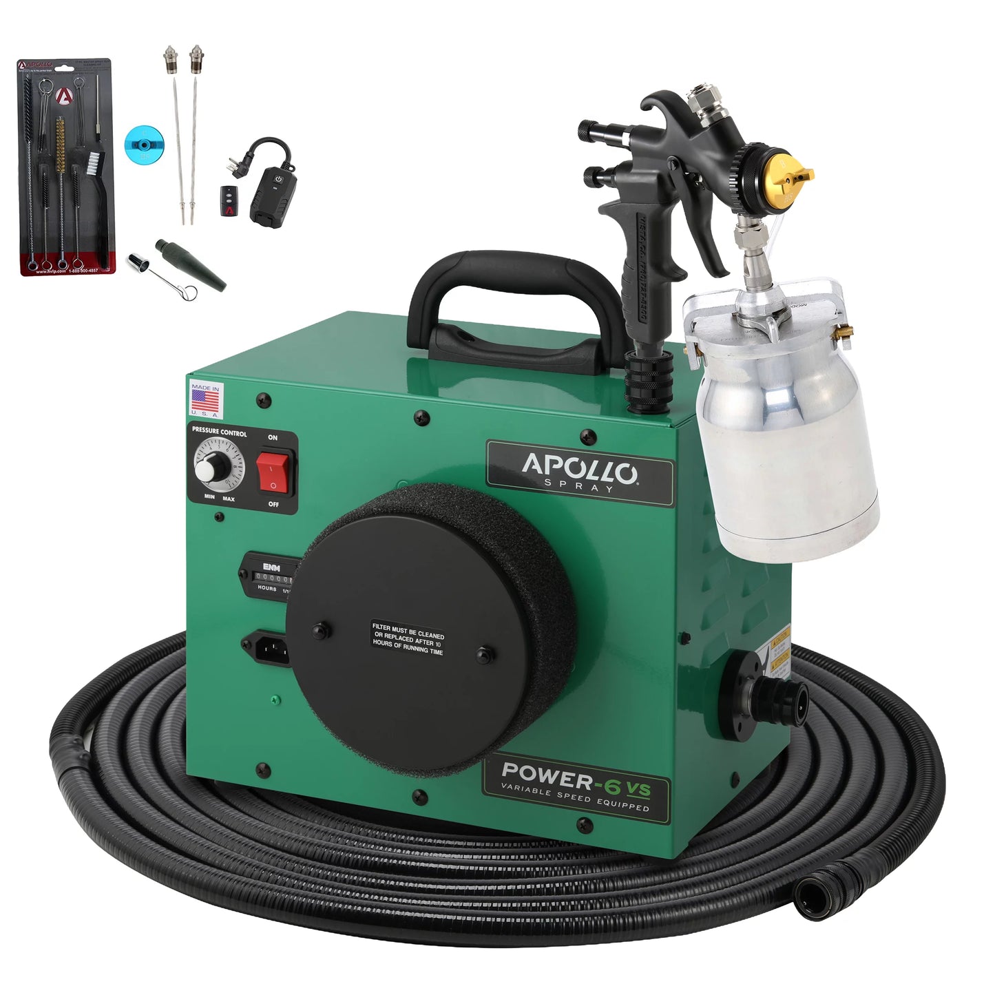 Apollo Sprayers POWER-6 VS Turbine System with AtomiZer® 7700 Spray Gun, PLUS Package
