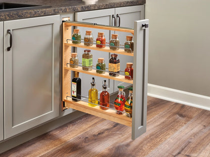 Rev-A-Shelf 438 Wood Filler Base Pull-Out for Use Between Base Cabinets, with Blumotion Soft-Close