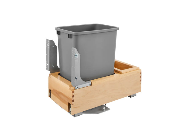 Rev-A-Shelf 4WCBM Maple Bottom Mount Waste Bin Pull Out with Rev-A-Motion
