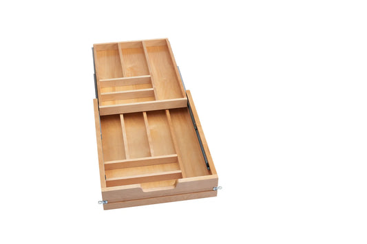 Rev-A-Shelf 4WTCD Tiered Cutlery Drawer for Frameless Application, with Blumotion Soft-Close