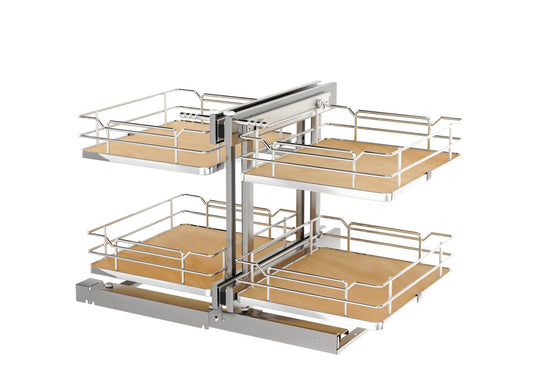 Rev-A-Shelf Elite Blind Corner Optimizer, Two-Tier with Soft-Close Slides, for 18" Opening