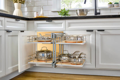 Rev-A-Shelf Elite Blind Corner Optimizer, Two-Tier with Soft-Close Slides, for 18" Opening