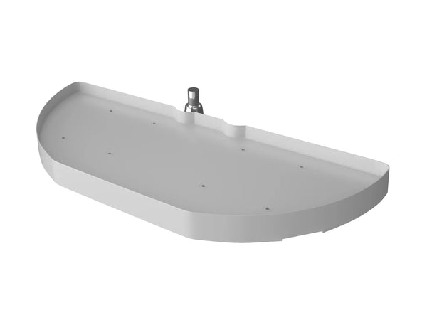 Rev-A-Shelf 6881 Series Polymer Half-Moon Lazy Susan w/ Pivot and Slide