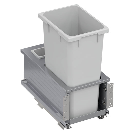 Vauth Sagel ENVI® Planero® 50 Quart Full Height Bottom Mount Waste Bin Pull Out with Soft Close, Single Bin & Box, Excludes Side Panels (for Min. 12" Face Frame/ 13" Frameless Cabinet Opening)