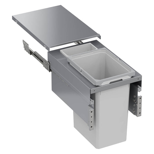 Vauth Sagel ENVI® Space XX 31 Quart Under Drawer Top Mount Waste Bin Pull Out with Soft Close, Single Bin & Box (for 13-1/2" Frameless Cabinet Opening, 15" Cabinet Width)