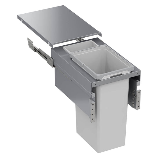 Vauth Sagel ENVI® Space XX 31 Quart Full Height Top Mount Waste Bin Pull Out with Soft Close, Single Bin & Box (for 13-1/2" Frameless Cabinet Opening, 15" Cabinet Width)