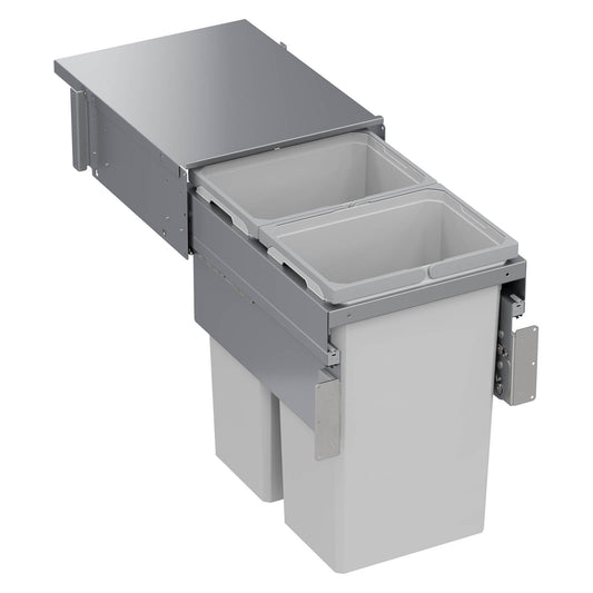 Vauth Sagel ENVI® Space XX 31 Quart Full Height Top Mount Waste Bin Pull Out with Soft Close, Double Bin (for 15" Face Frame Cabinet Opening, 18" Cabinet Width)
