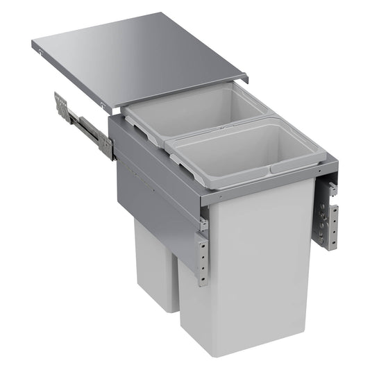 Vauth Sagel ENVI® Space XX 31 Quart Full Height Top Mount Waste Bin Pull Out with Soft Close, Double Bin (for 16-1/2" Frameless Cabinet Opening, 18" Cabinet Width)