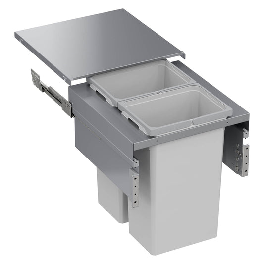 Vauth Sagel ENVI® Space XX 31 Quart Full Height Top Mount Waste Bin Pull Out with Soft Close, Double Bin (for 19-1/2" Frameless Cabinet Opening, 21" Cabinet Width)