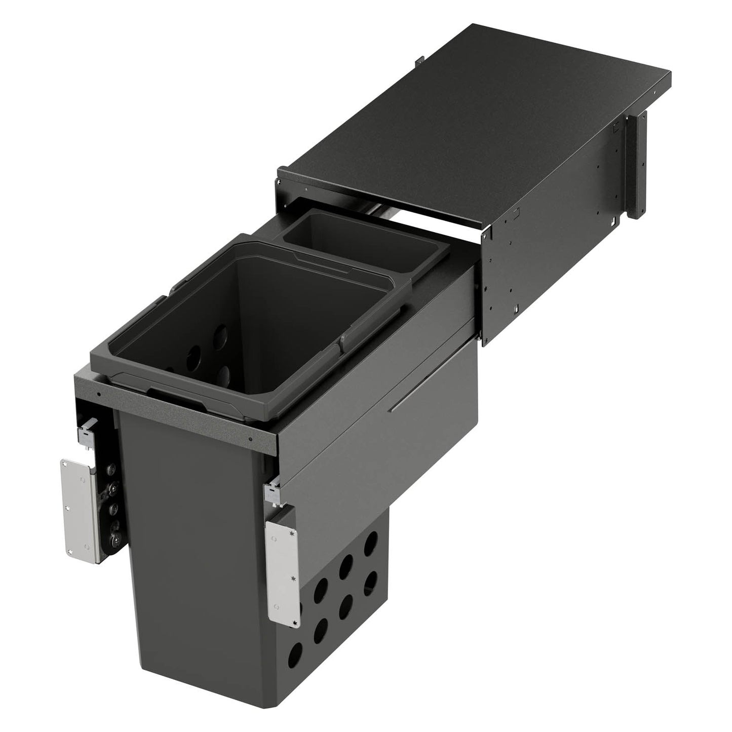 Vauth Sagel WASH® Space XX Pro Full Height Laundry Hamper Pull Out System, for Face Frame Cabinet Application