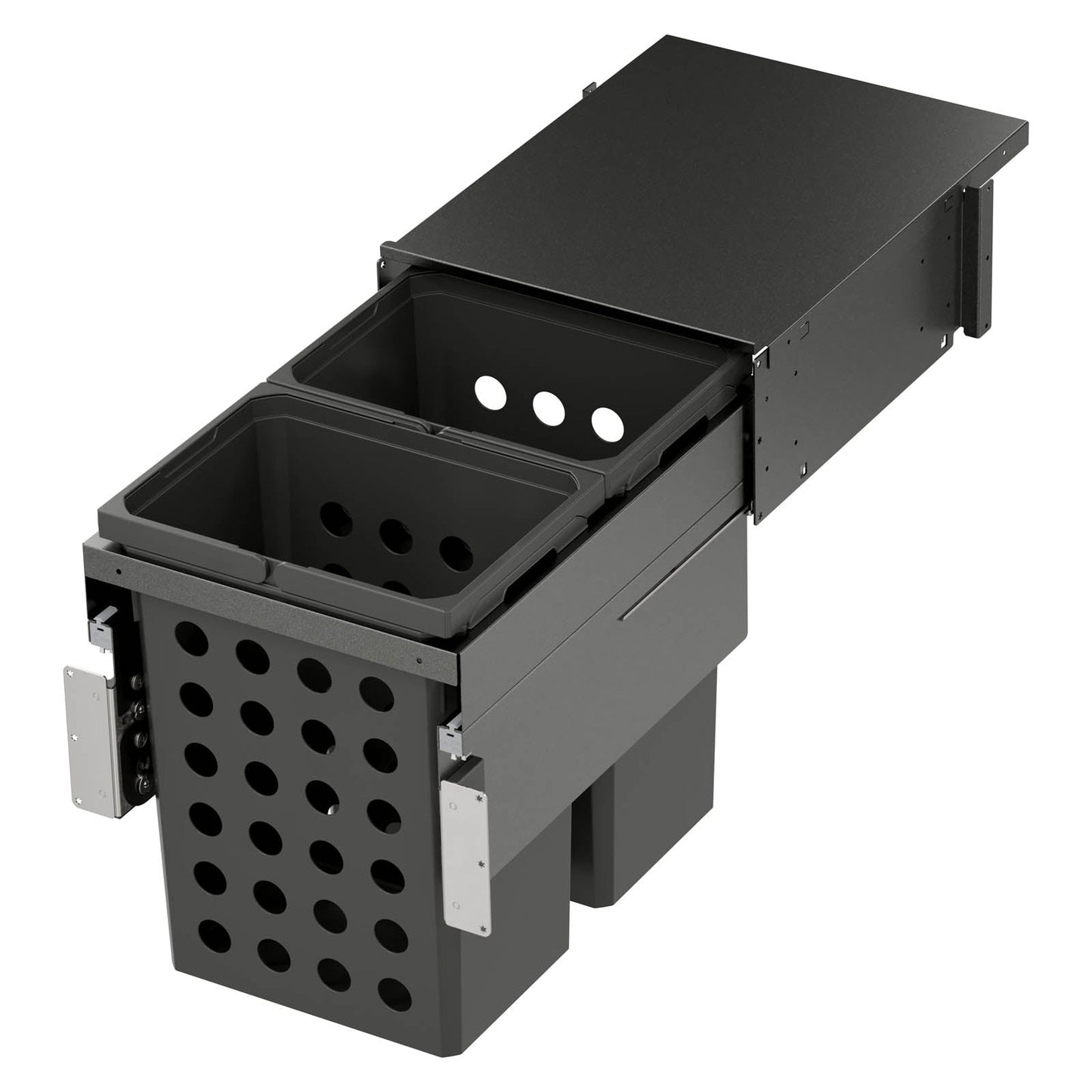 Vauth Sagel WASH® Space XX Pro Full Height Laundry Hamper Pull Out System, for Face Frame Cabinet Application