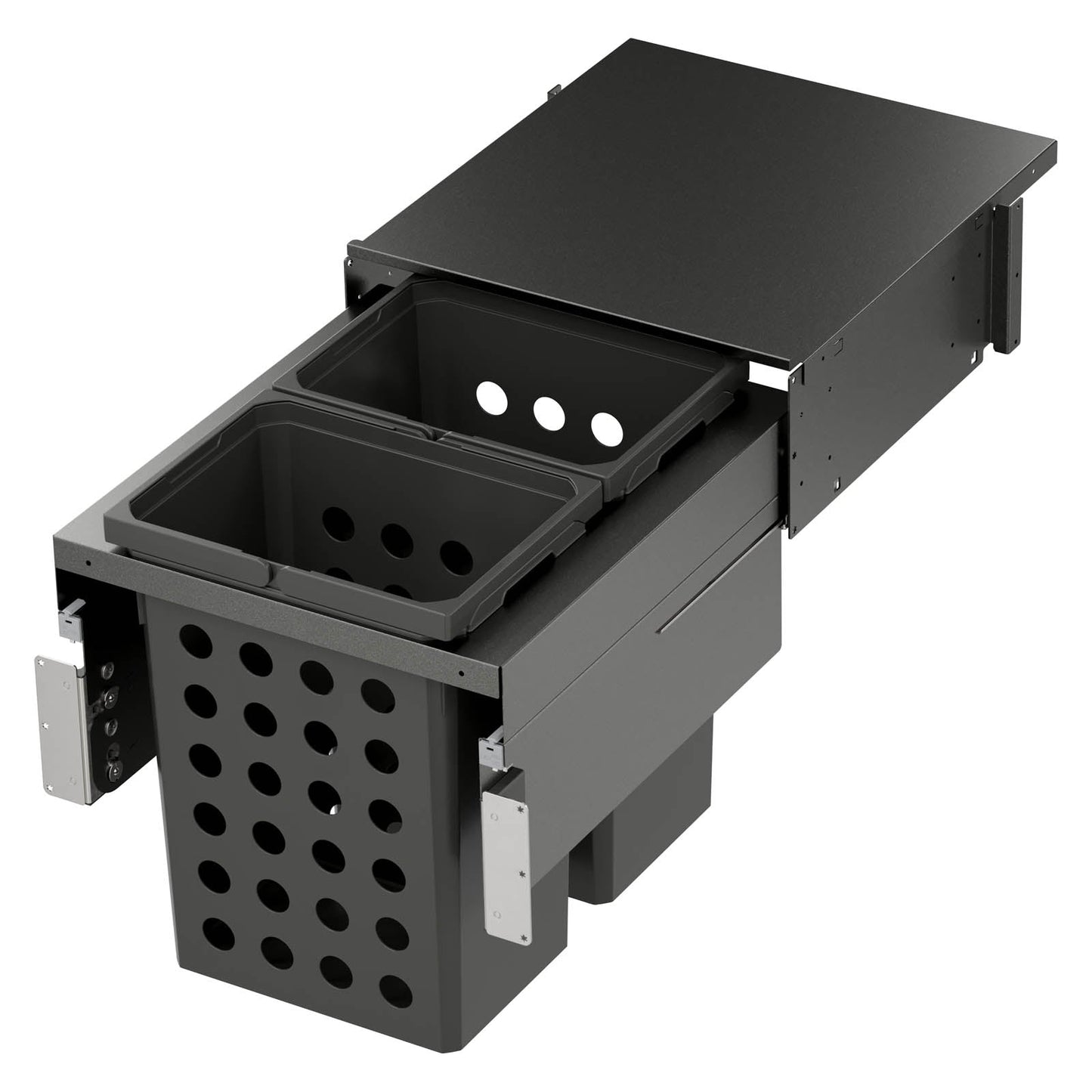 Vauth Sagel WASH® Space XX Pro Full Height Laundry Hamper Pull Out System, for Face Frame Cabinet Application