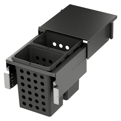 Vauth Sagel WASH® Space XX Pro Full Height Laundry Hamper Pull Out System, for Frameless Cabinet Application