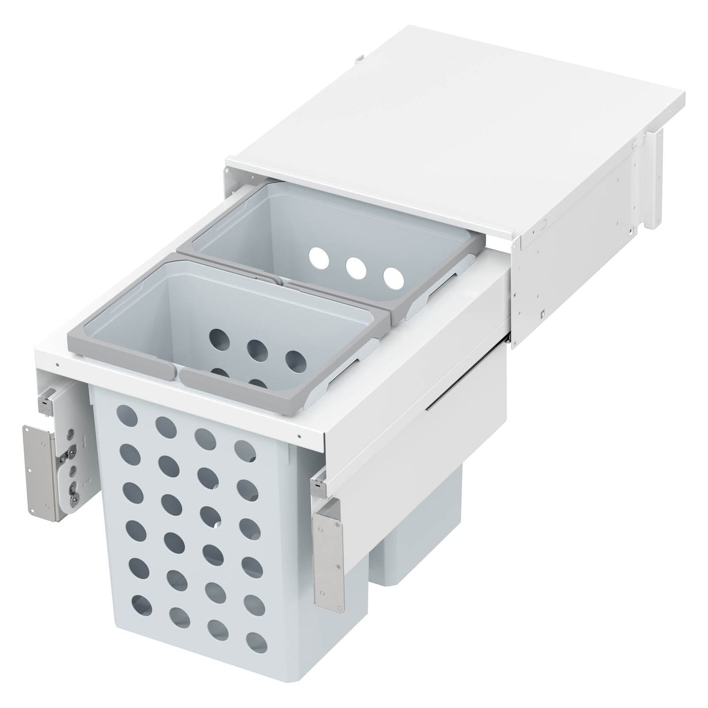 Vauth Sagel WASH® Space XX Pro Full Height Laundry Hamper Pull Out System, for Face Frame Cabinet Application