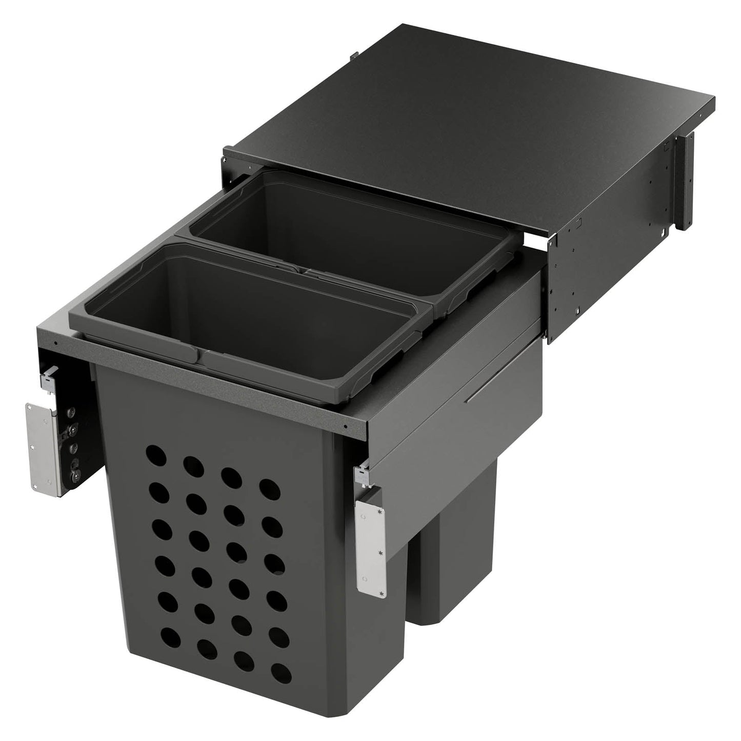 Vauth Sagel WASH® Space XX Pro Full Height Laundry Hamper Pull Out System, for Face Frame Cabinet Application