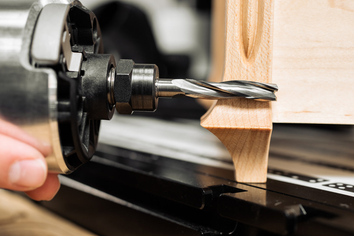 Shaper Tools 8mm X 35mm Up-Spiral Flat Router Bit