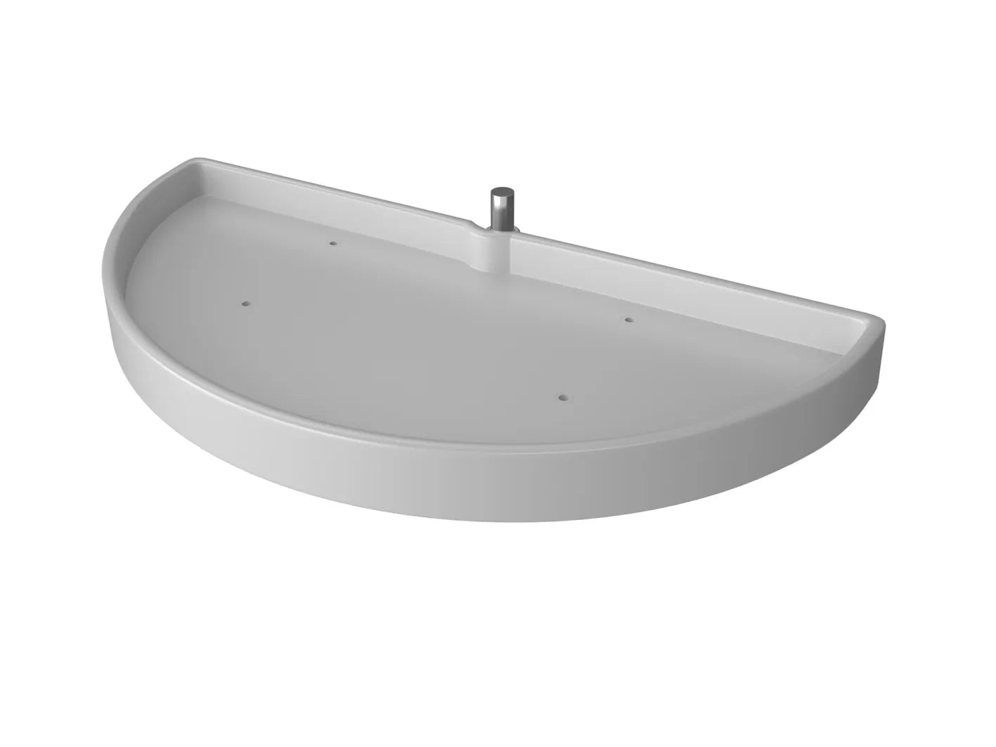 Rev-A-Shelf 6881 Series Polymer Half-Moon Lazy Susan w/ Pivot and Slide