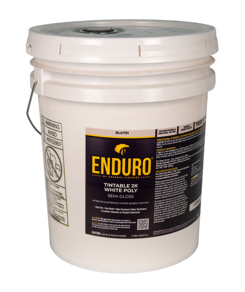 General Finishes White 2K Poly Top Coat, Water Based (Catalyst Included)